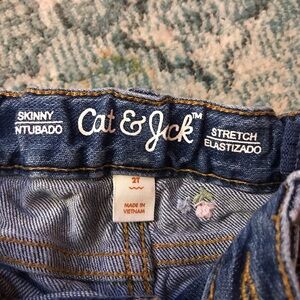 Embroidered Floral Toddler Denim Jeans